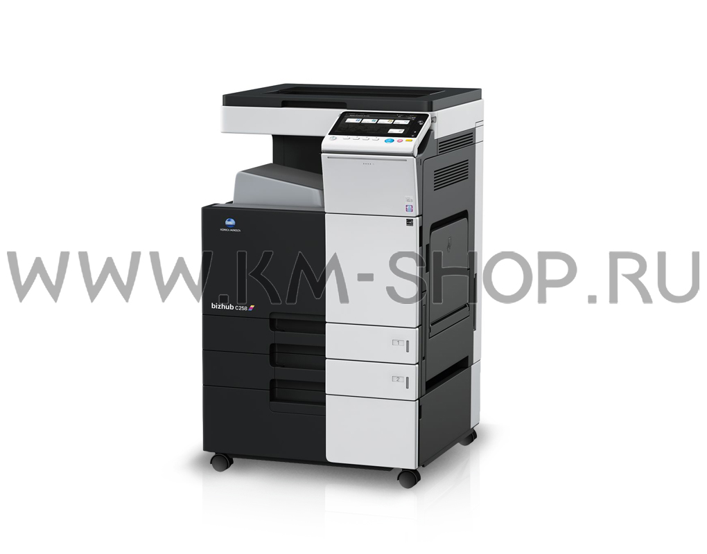 Konica Minolta bizhub C258 с крышкой оригинала и простой тумбой